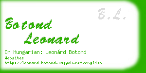 botond leonard business card